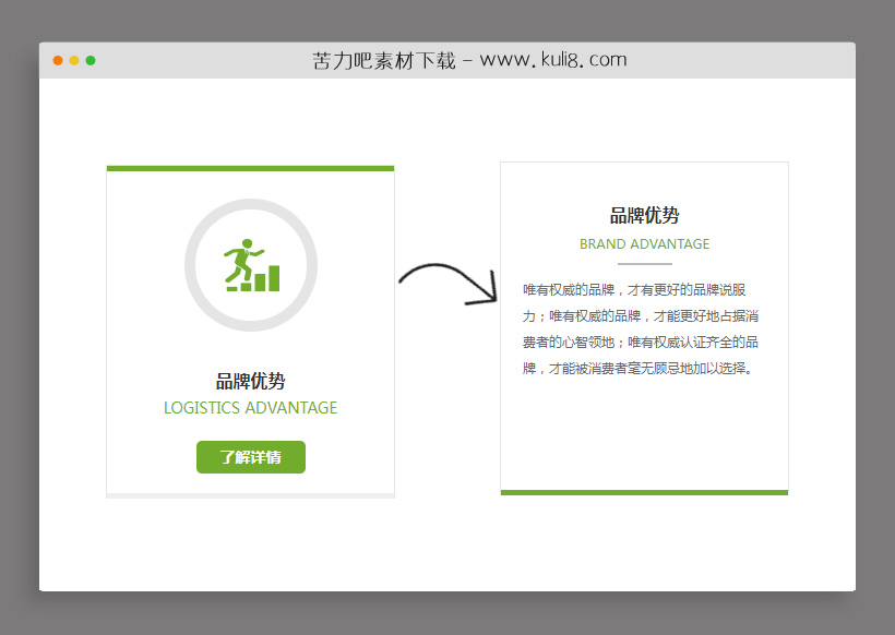 jquery绿色图标导航菜单点击下拉显示信息