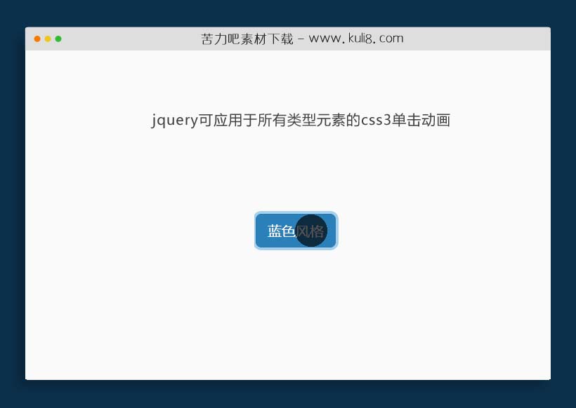 jquery可应用于所有类型元素的css3单击动画特效