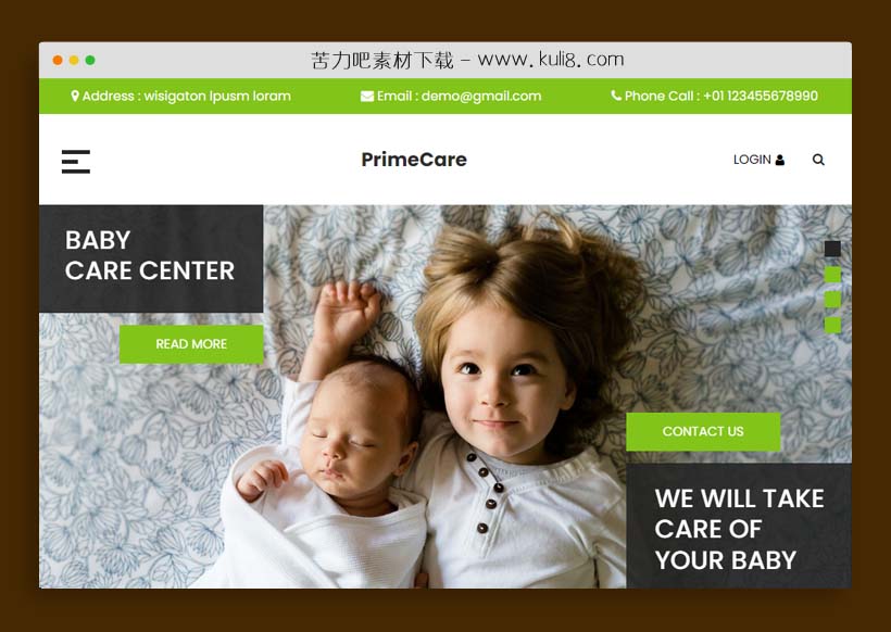 html5响应式婴幼儿护理服务机构html网站模板