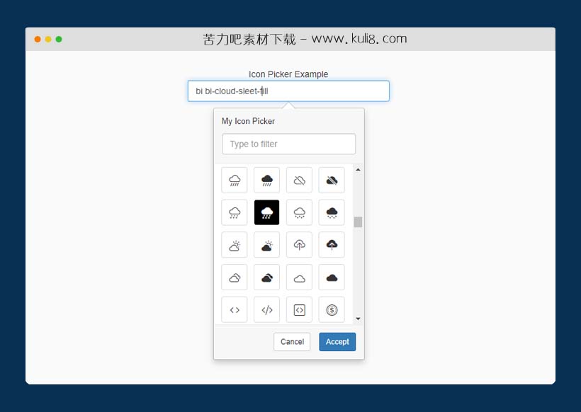 Bootstrap图标选择器插件