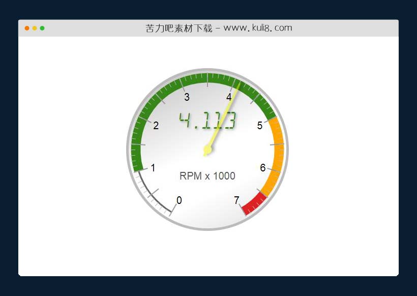 jquery基于SVG可自定义的模拟时速表仪表盘插件