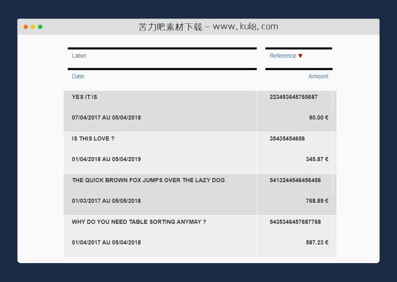 jquery数据快速筛选分类显示特效插件