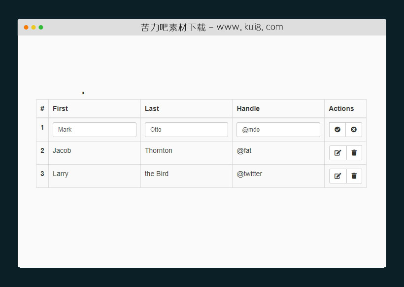 jquery动态快速编辑修改表格数据插件