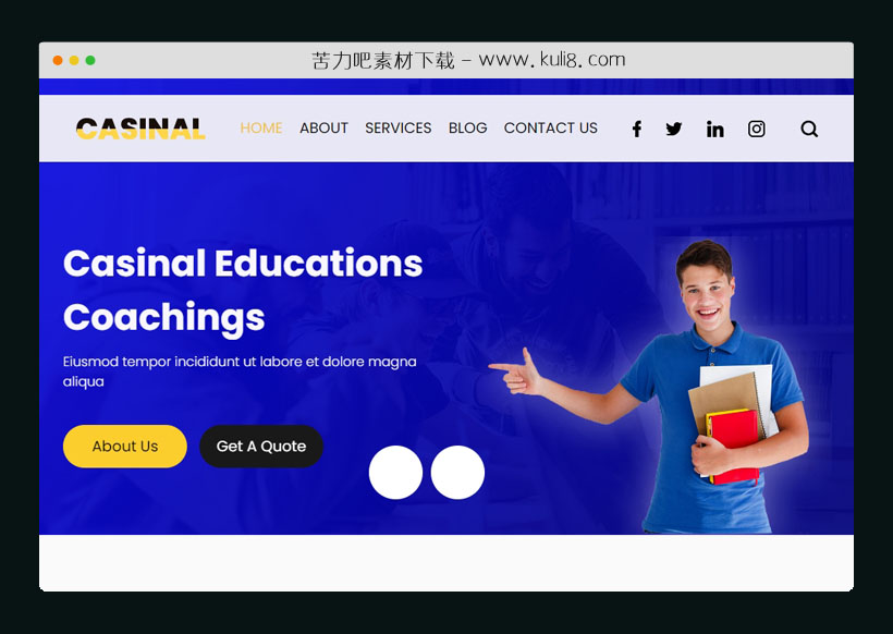 html5响应式课程技能学习培训机构网站模板