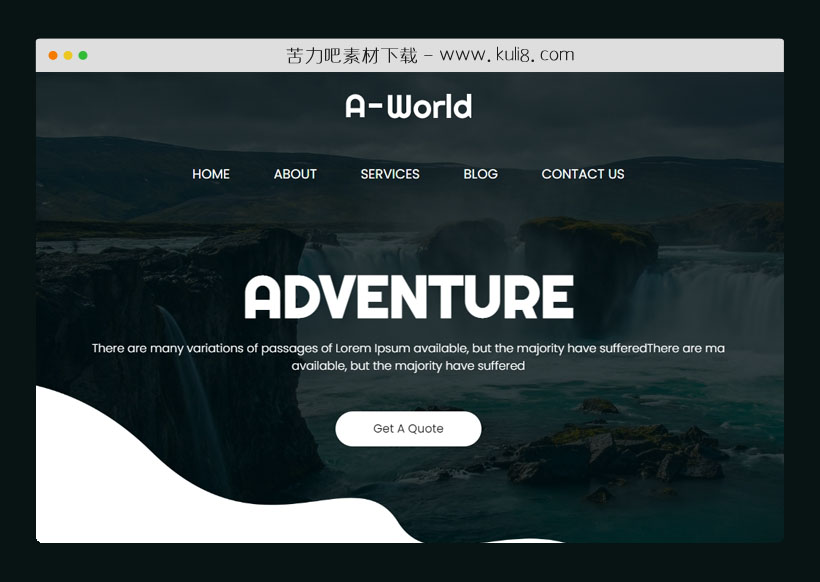 html5响应式全屏大气个人生活博客网站模板