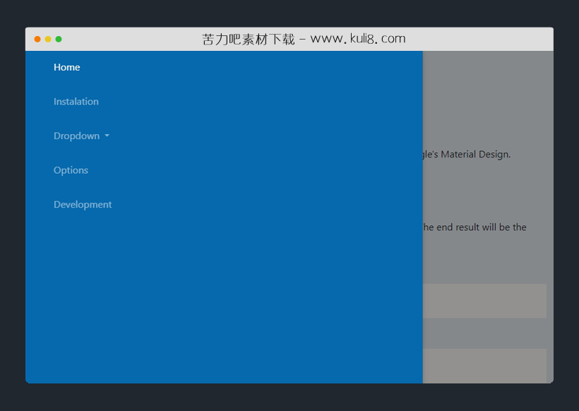 jquery基于bootstrap4的响应式侧边栏导航菜单