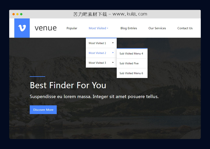 html5响应式场地楼盘项目网站单页模板