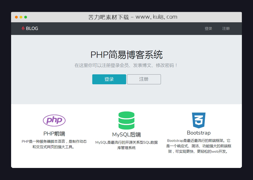 PHP响应式多用户内容分享博客网站系统