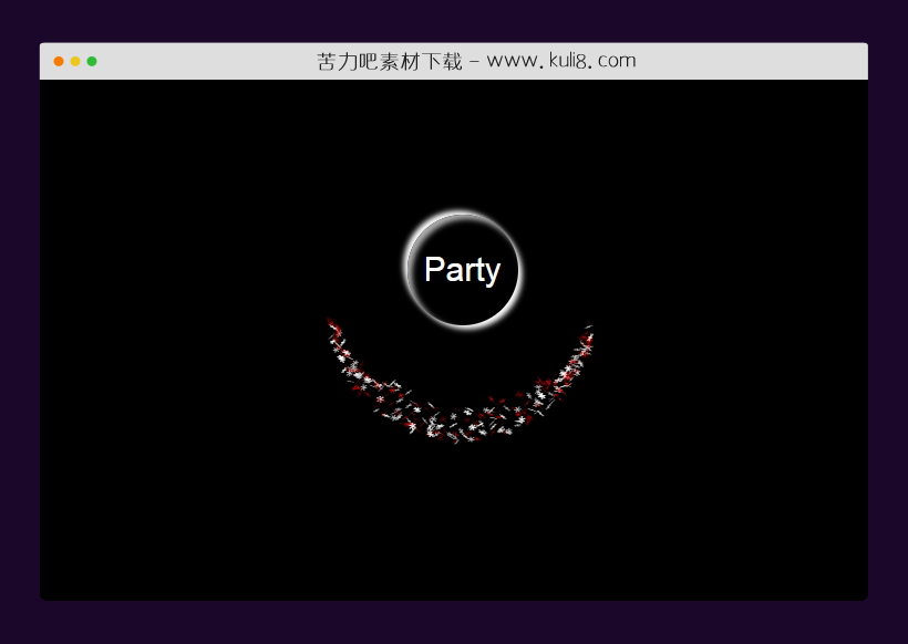 javascript创建的25秒的五彩纸屑动画特效
