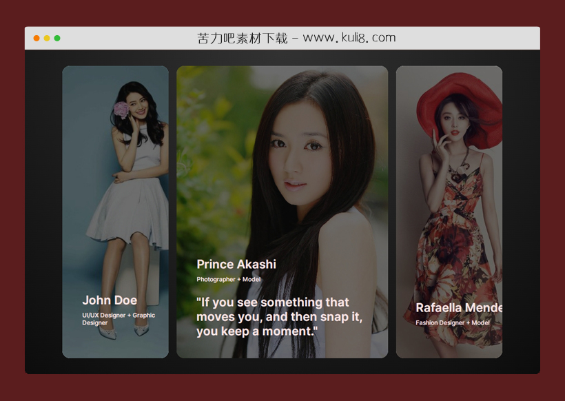 CSS3鼠标悬停展开图片并显示标题特效