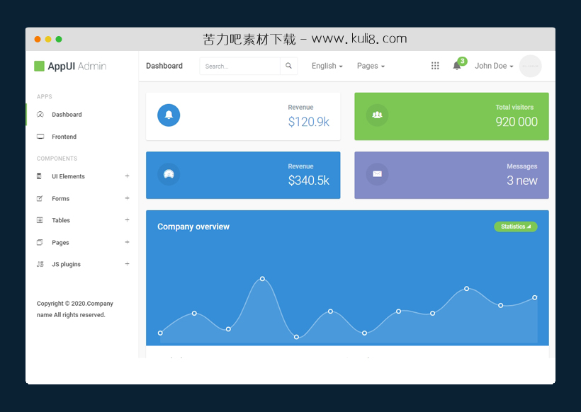 html5响应式整站网站后台管理系统模板