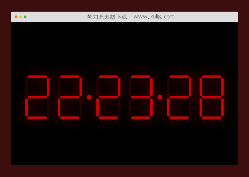 led在线时钟文字展示特效脚本