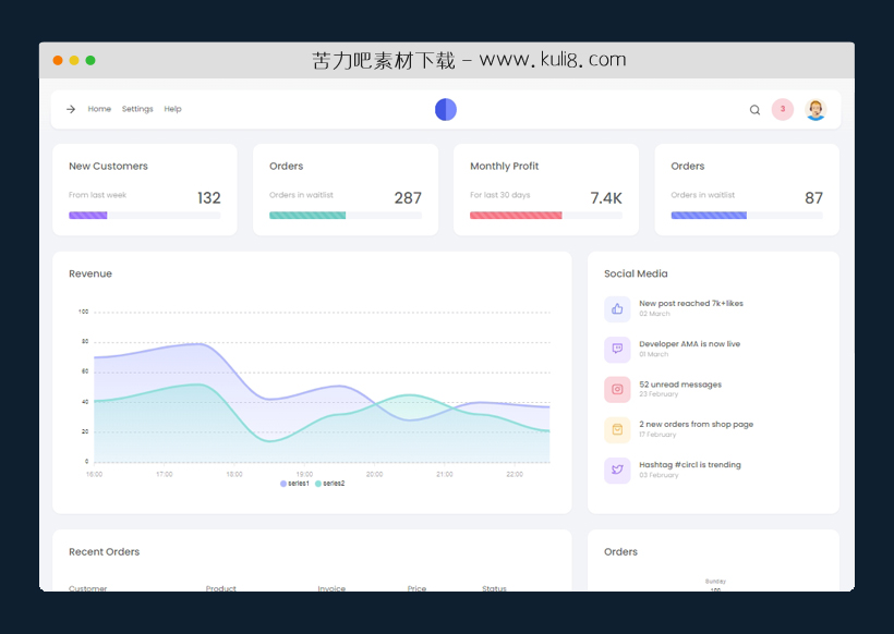 html5响应式完整的后台管理系统网页模板