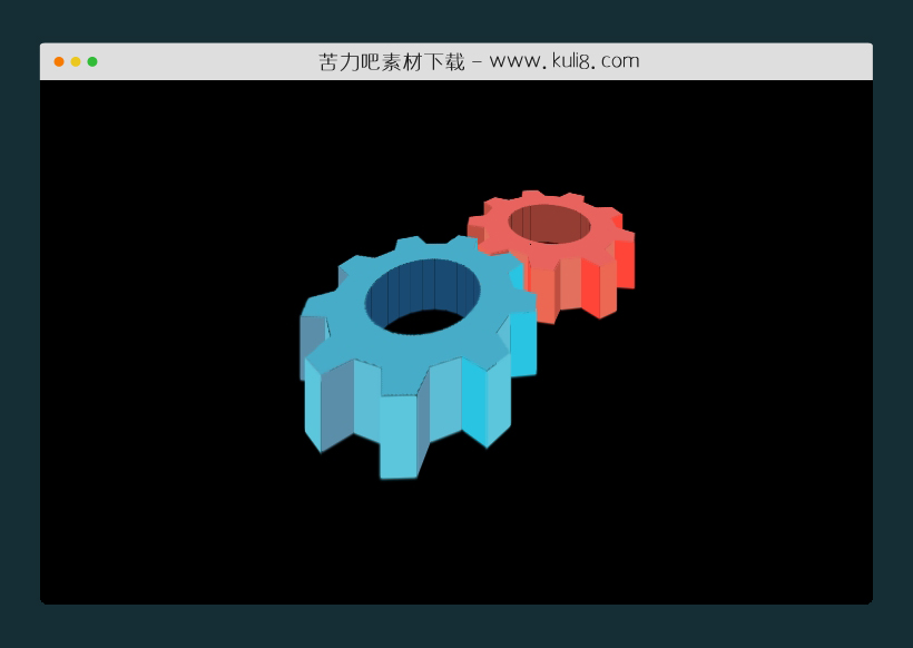 CSS3创建的3D齿轮转动特效
