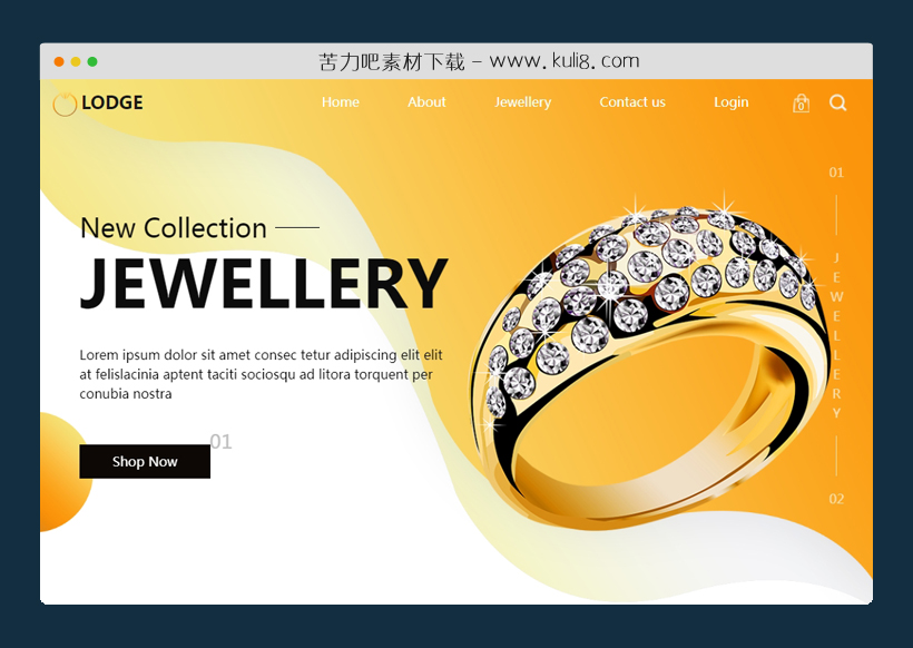 html5响应式珠宝首饰在线购物网站模板
