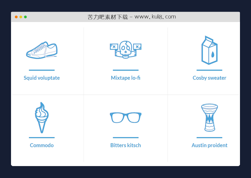 js卡片布局中鼠标悬停动画特效代码