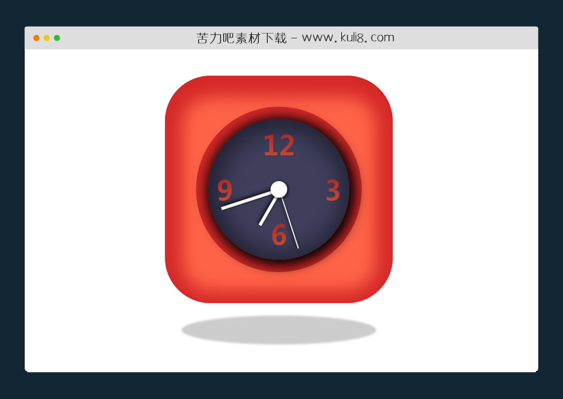 javascript创建的简约风格模拟时钟代码