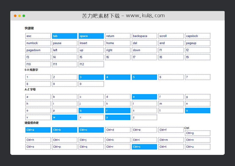 jquery功能丰富的网页按键事件