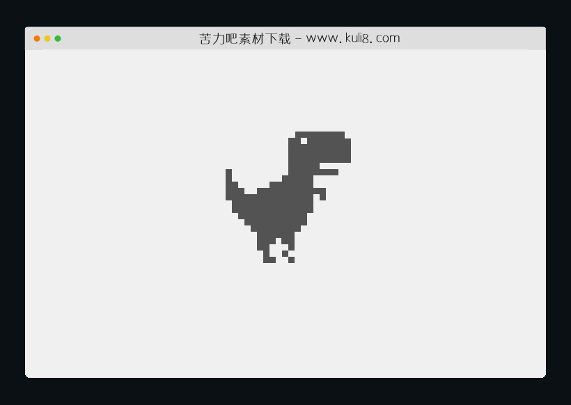 CSS3创建的像素块霸王龙行走动画特效