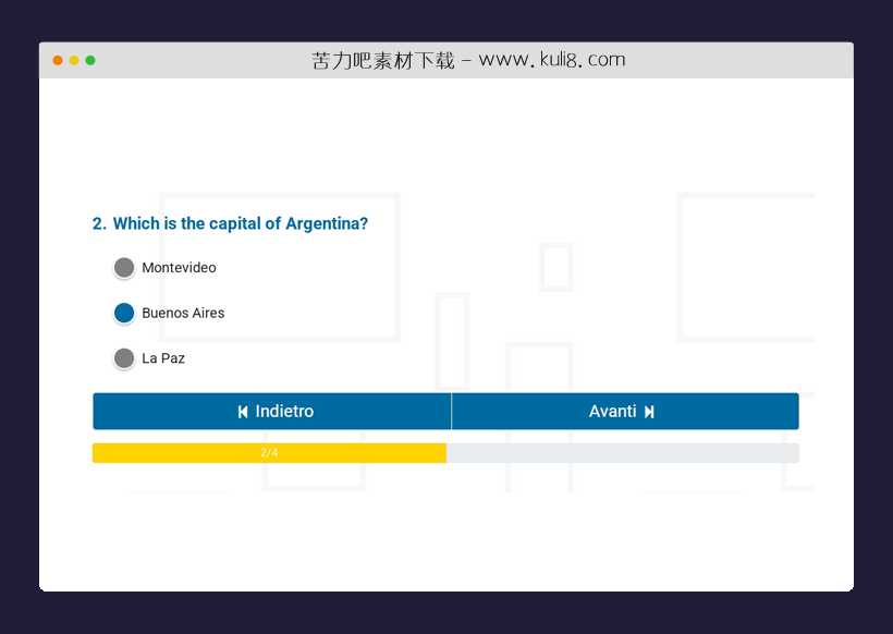 jquery支持前进后退按步骤推进的答题评测