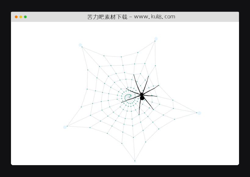 原生js基于canvas创建的4款重力感应的交互动画特效