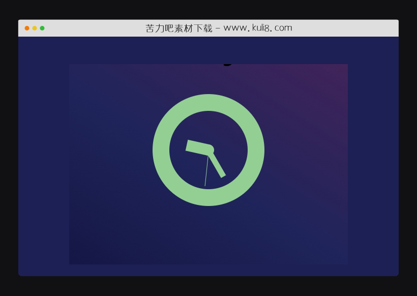 jquery极简风格在线模拟时钟动画特效